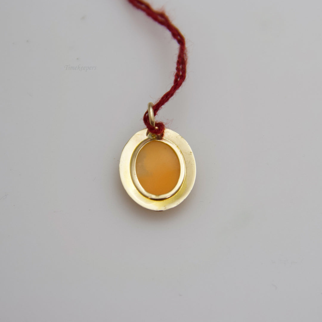d753 Pretty Gold Filled Cameo Pendant