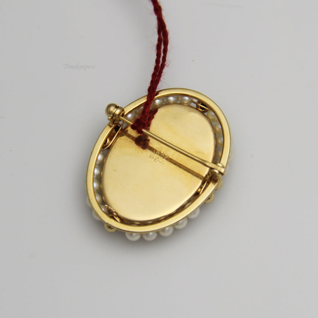 d769 Gorgeous 14k Yellow Gold Lady Brooch