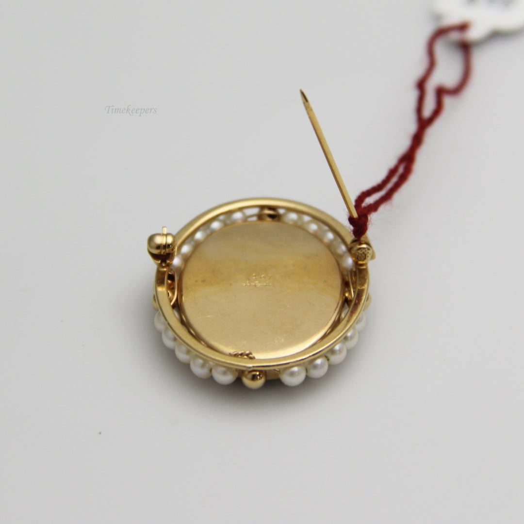 d769 Gorgeous 14k Yellow Gold Lady Brooch