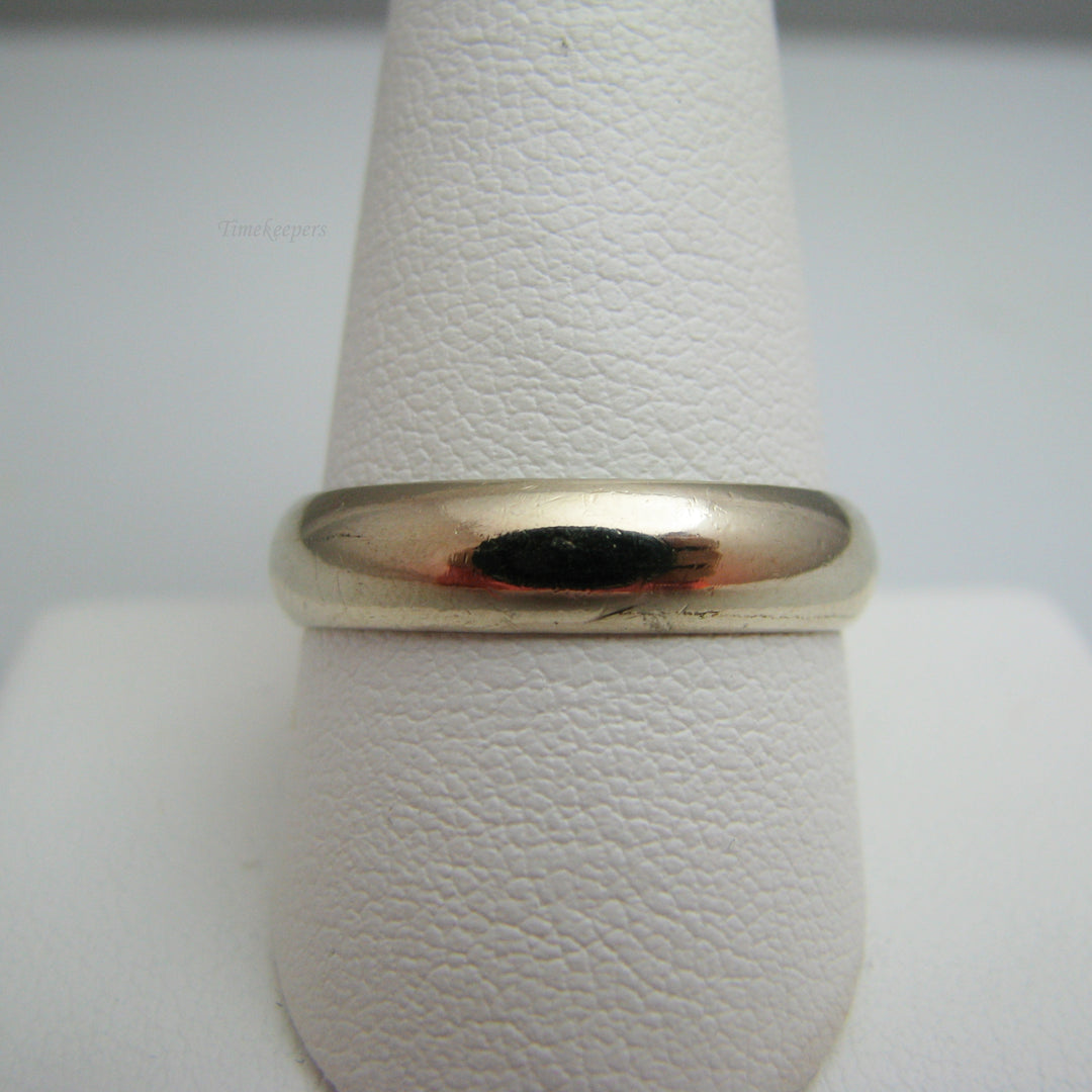 d791 Shiny Unisex 5mm 14kt White Gold Wedding Band