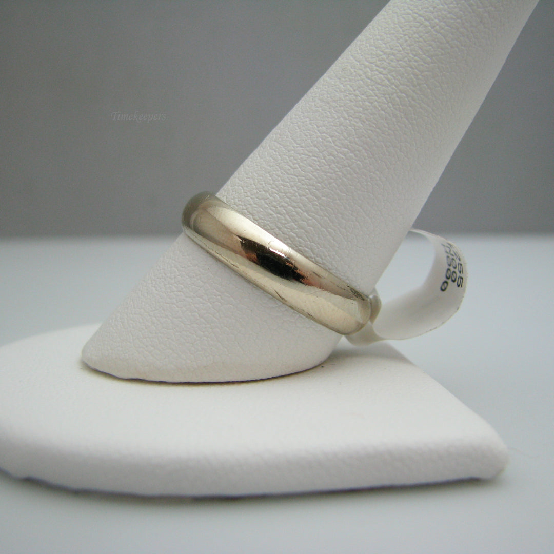 d791 Shiny Unisex 5mm 14kt White Gold Wedding Band