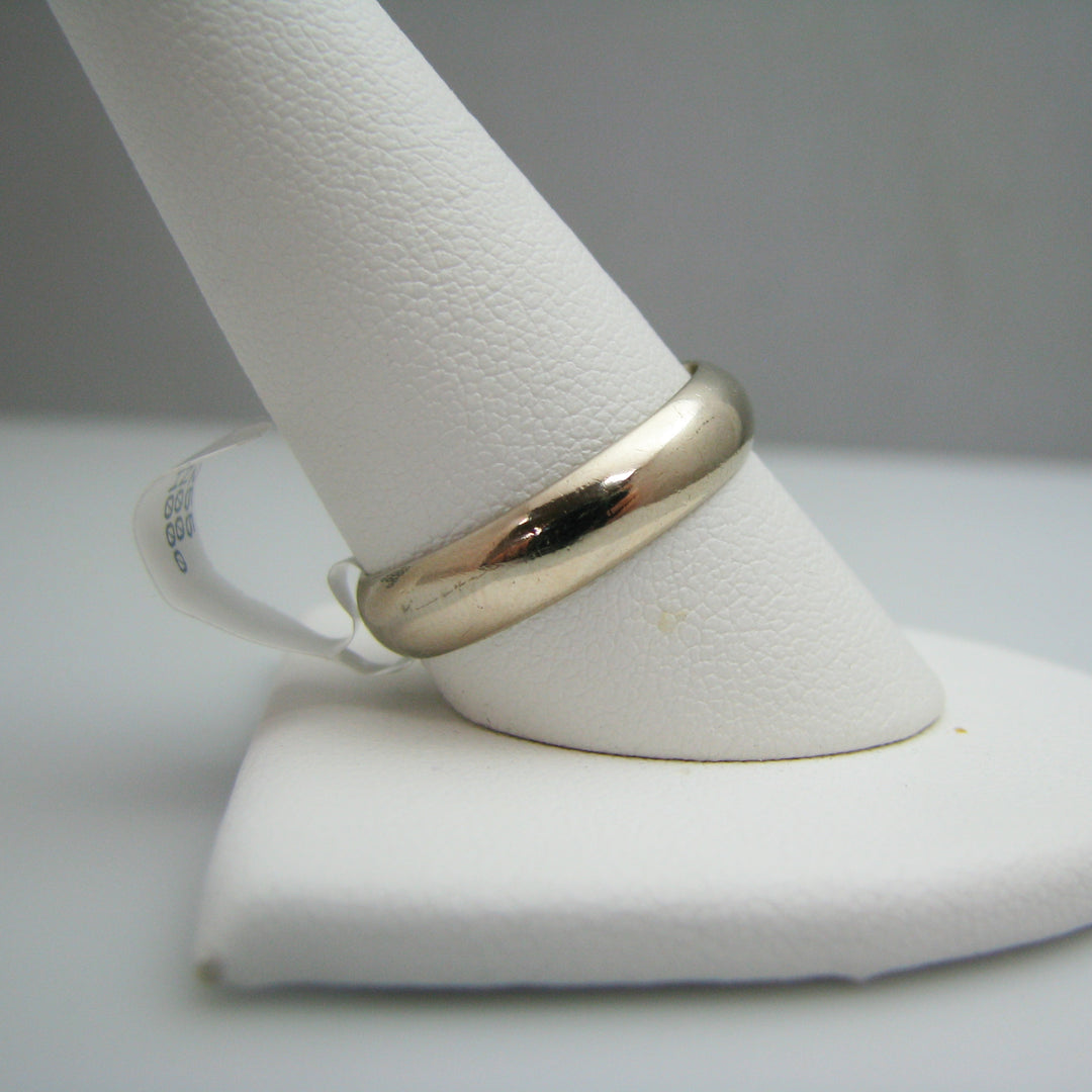 d791 Shiny Unisex 5mm 14kt White Gold Wedding Band