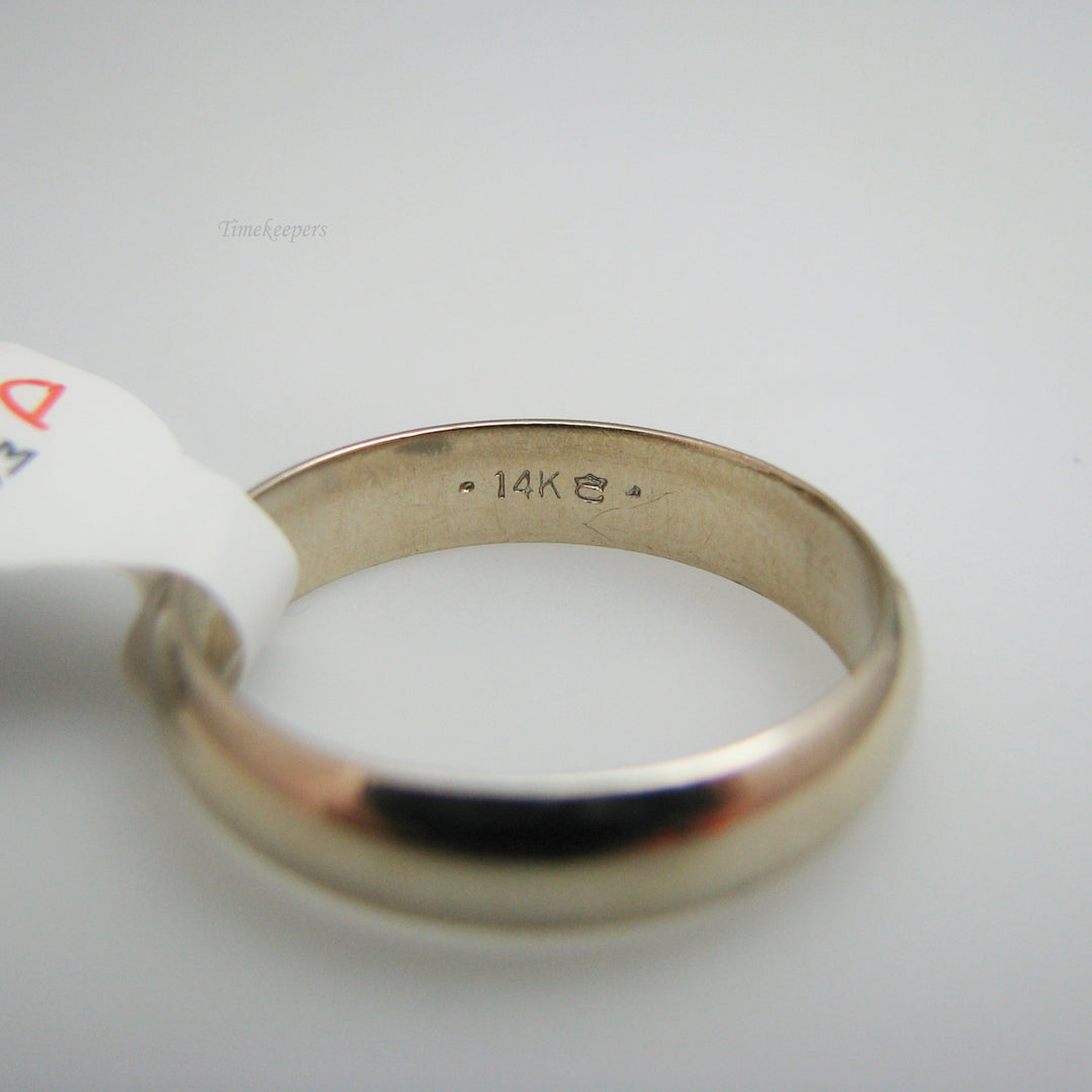 d791 Shiny Unisex 5mm 14kt White Gold Wedding Band