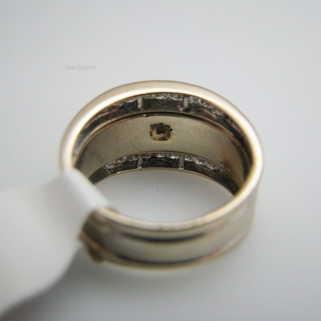 d797 Beautiful 14kt Two Tone Diamond Wedding Set