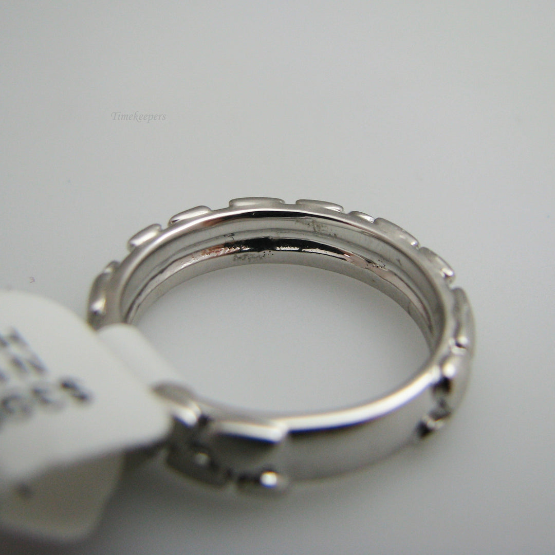 d814 Gorgeous 14k White Gold Diamond Wedding Band