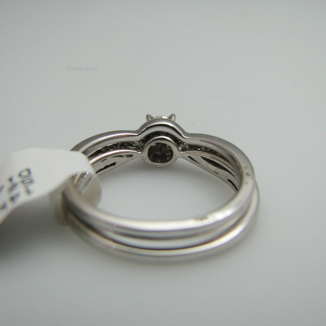 d827 Stunning 14k White Gold Diamond Engagement Ring