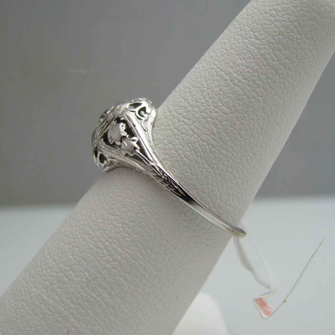 d845 Beautiful 20k White Gold Diamond Engagement Ring
