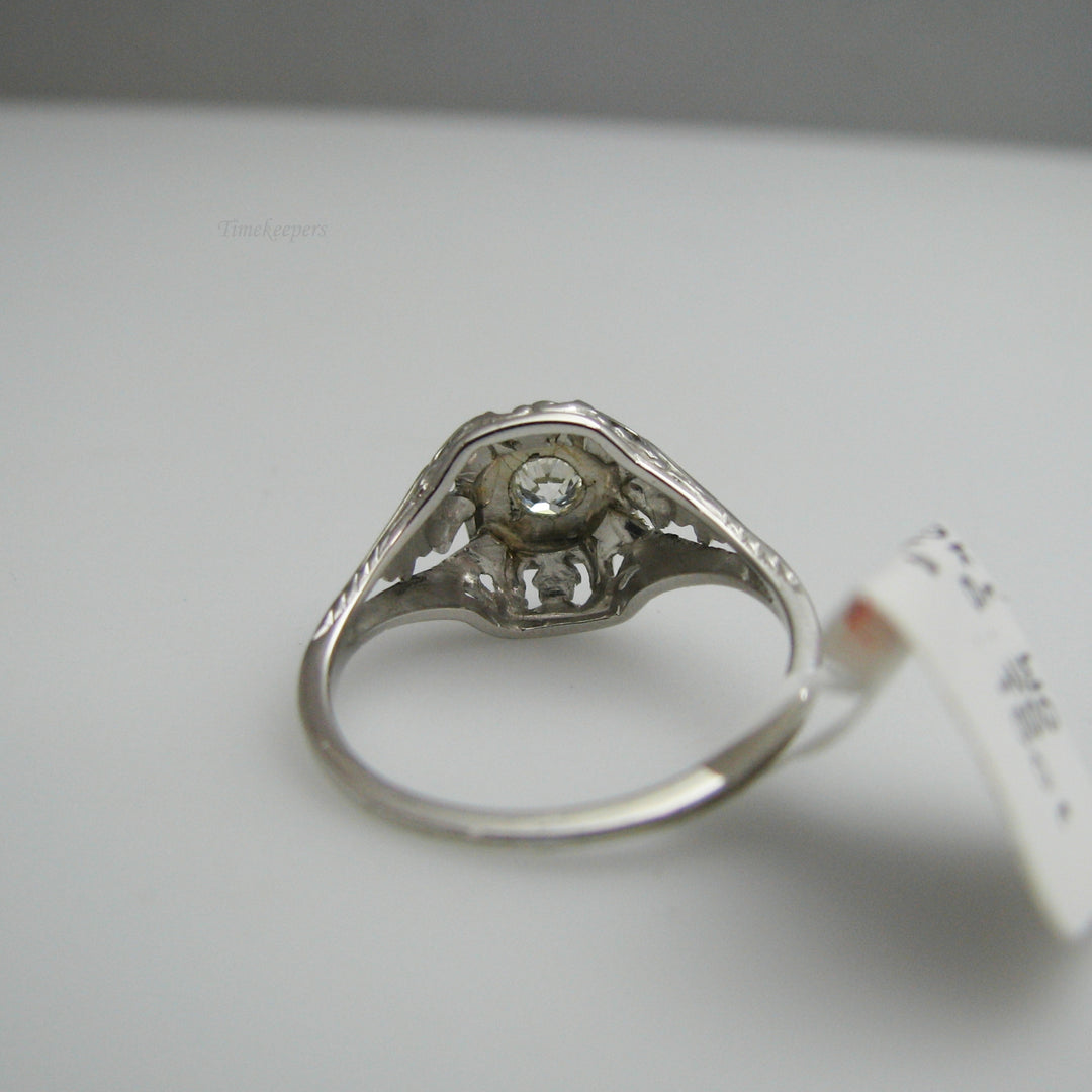 d845 Beautiful 20k White Gold Diamond Engagement Ring