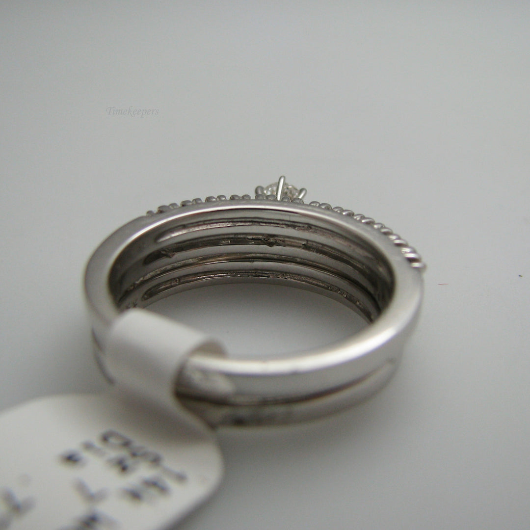 d849 Dazzling 14k White Gold Diamond Wedding Set