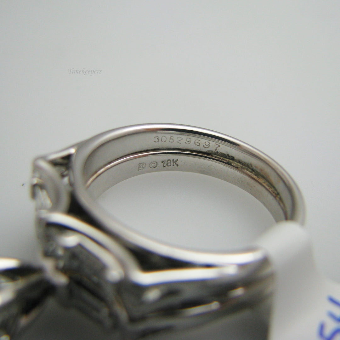 d854 Lovely 18kt White Gold Diamond Wedding Ring Set