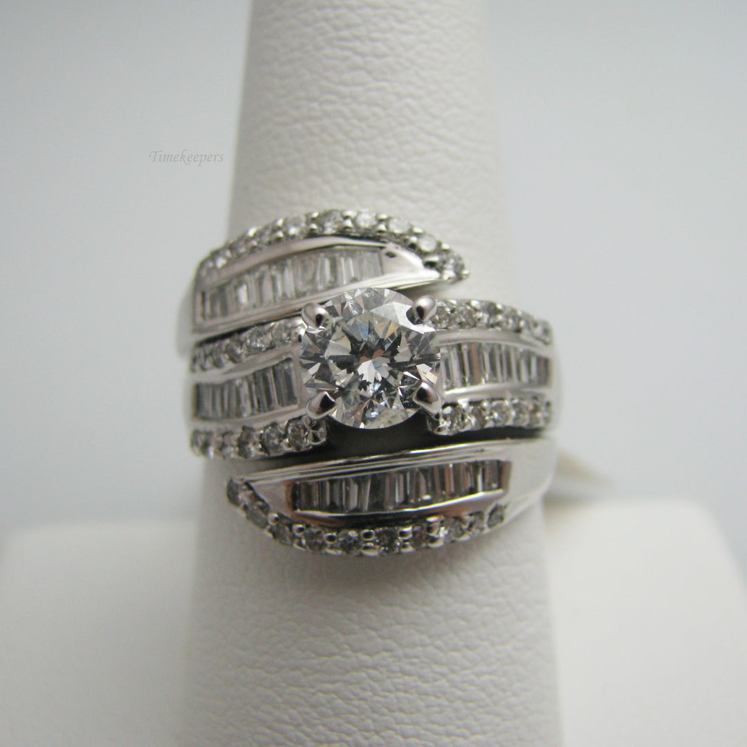 d856 Gorgeous 14k White Gold Diamond Engagement Ring