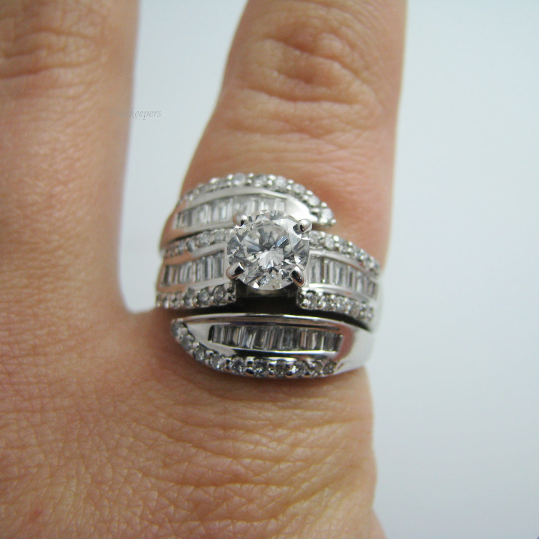 d856 Gorgeous 14k White Gold Diamond Engagement Ring