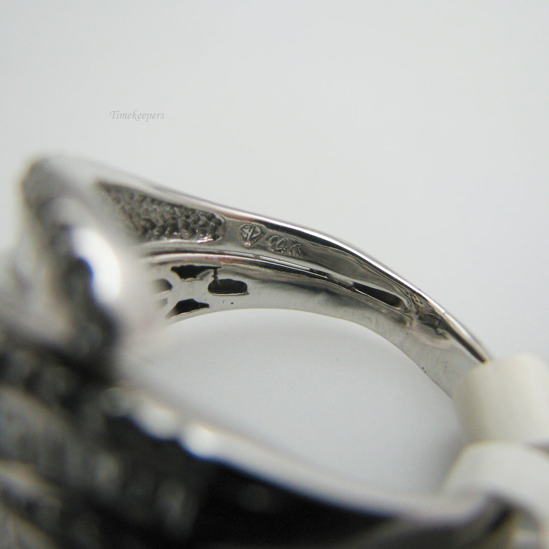 d856 Gorgeous 14k White Gold Diamond Engagement Ring