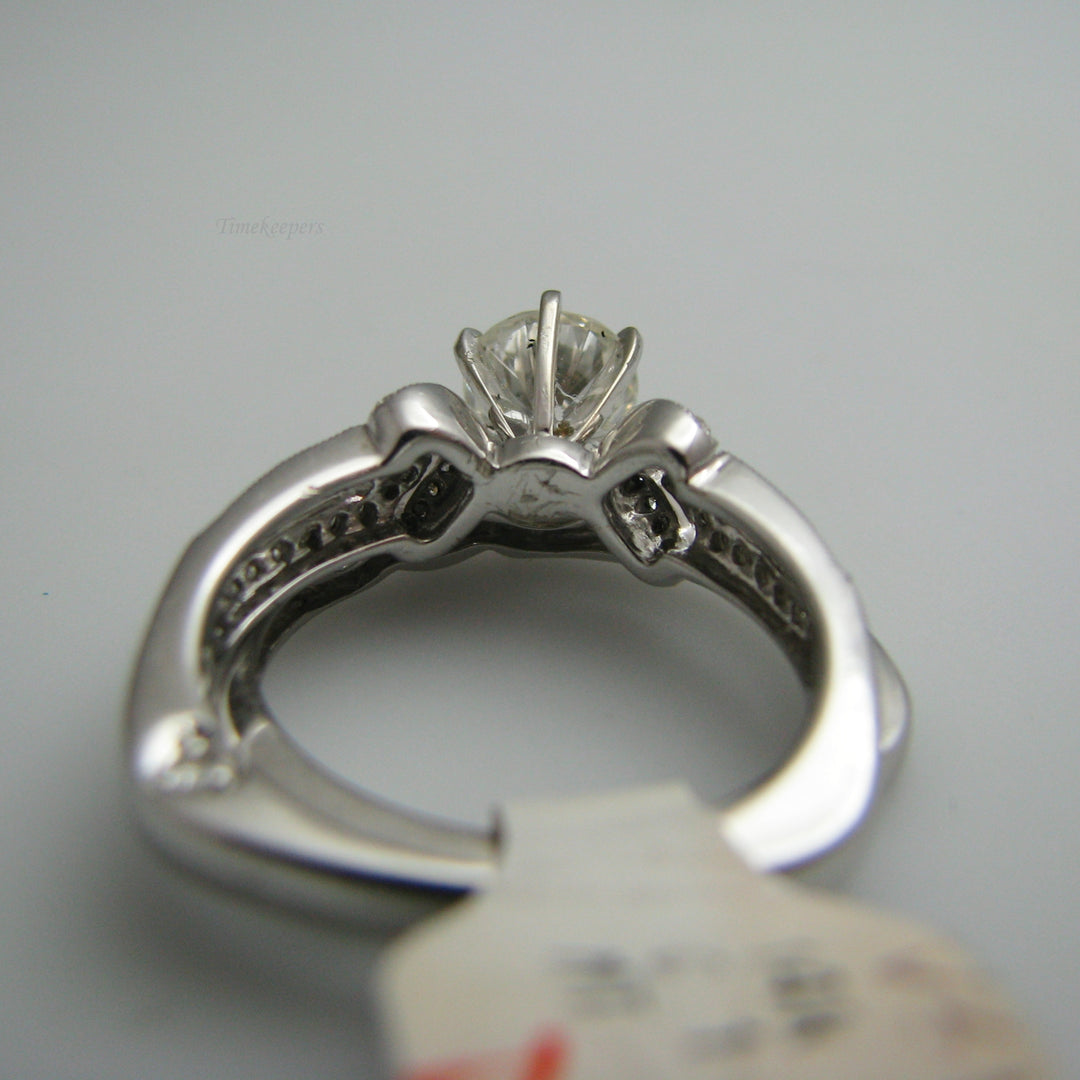 d861 Stunning 14k White Gold Diamond Wedding Ring Set