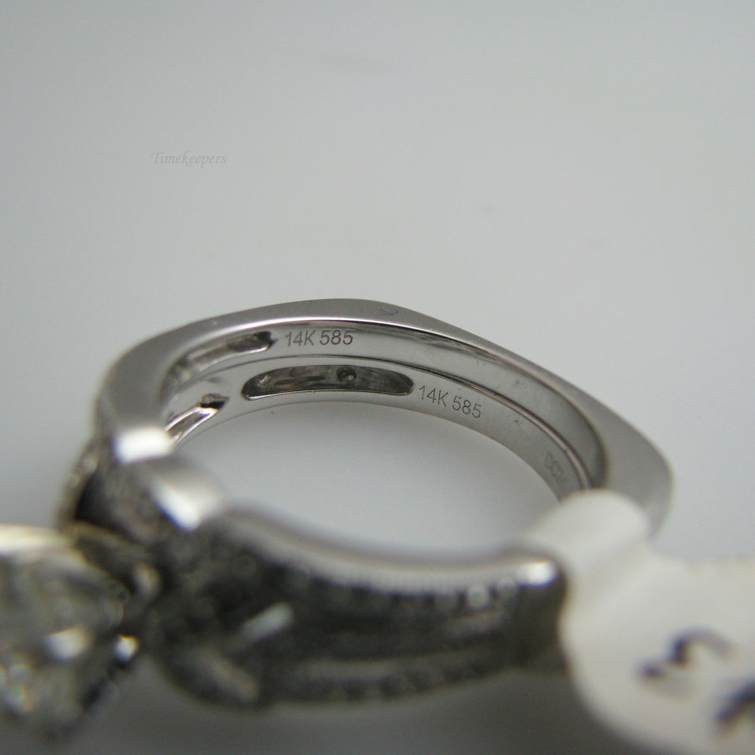 d861 Stunning 14k White Gold Diamond Wedding Ring Set