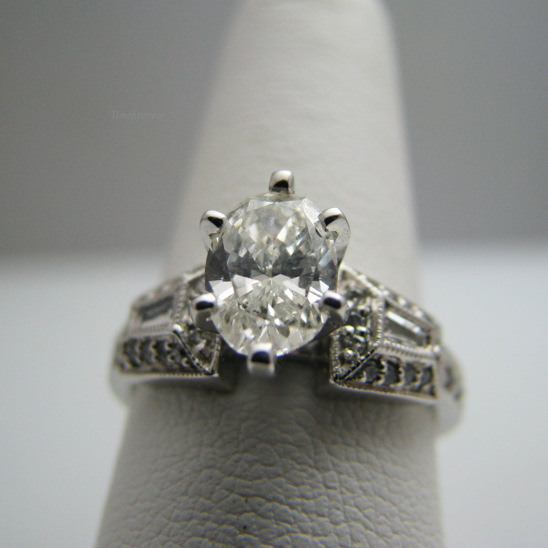 d863 Stunning 14k White Gold Diamond Engagement Ring