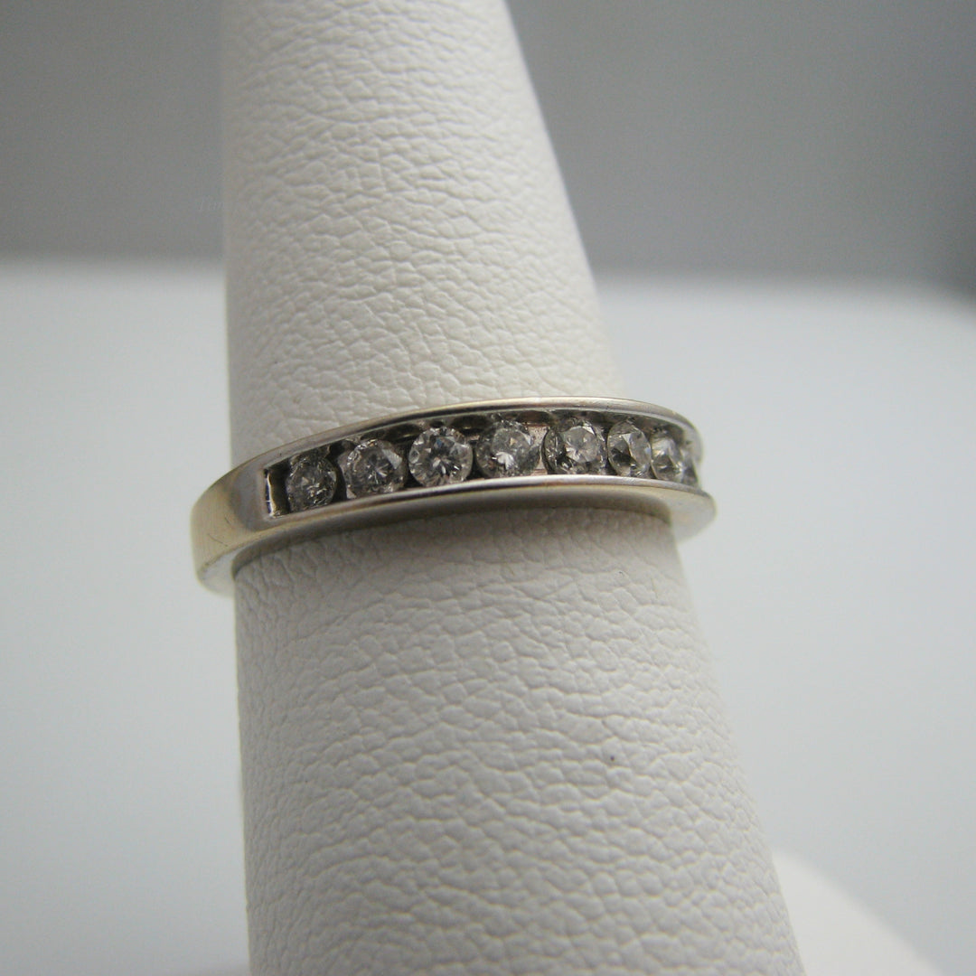 d867 14k White Gold Diamond Wedding Ring Set