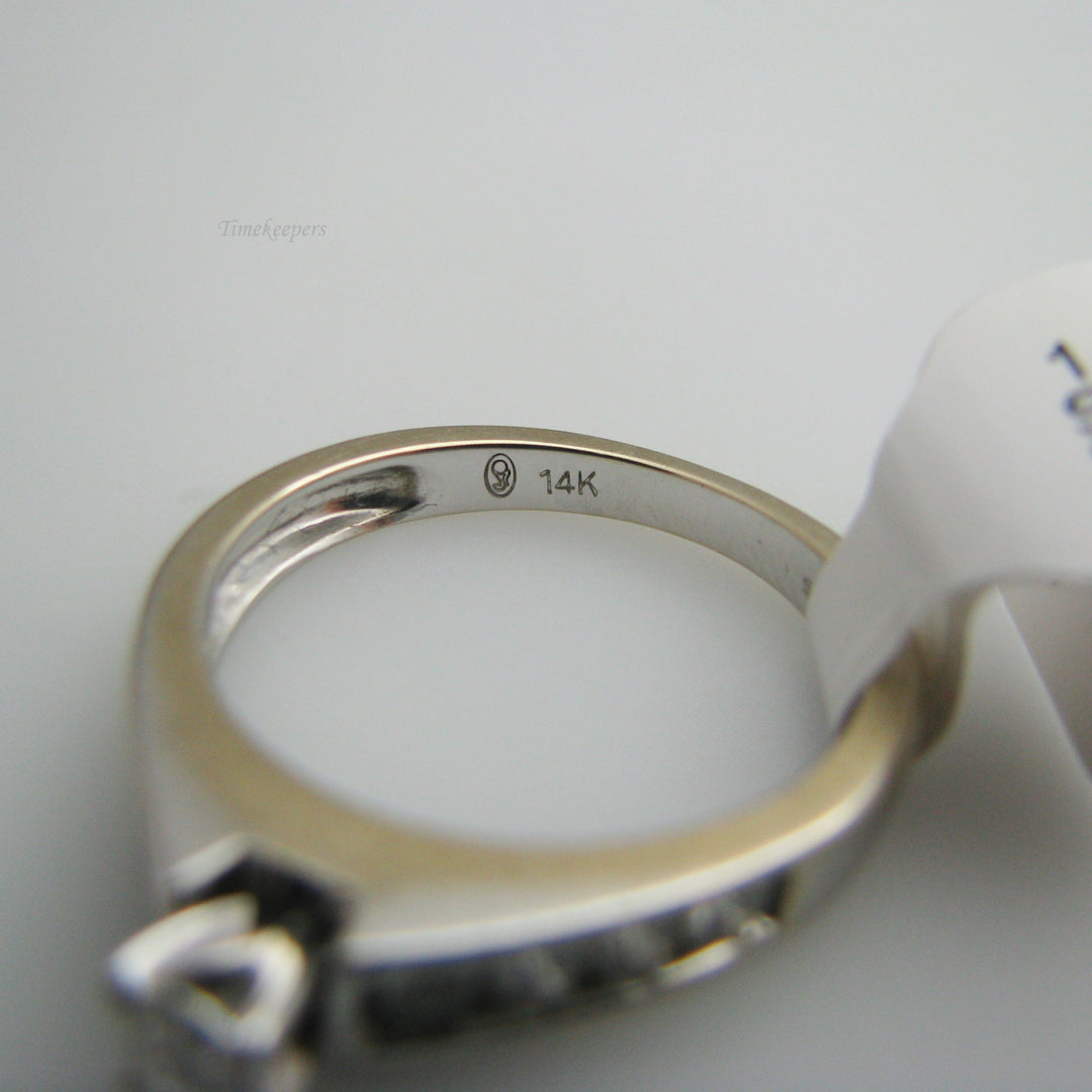 d867 14k White Gold Diamond Wedding Ring Set