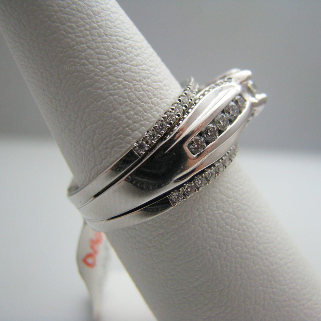 d869 Stunning 14k White Gold Diamond Engagement Ring