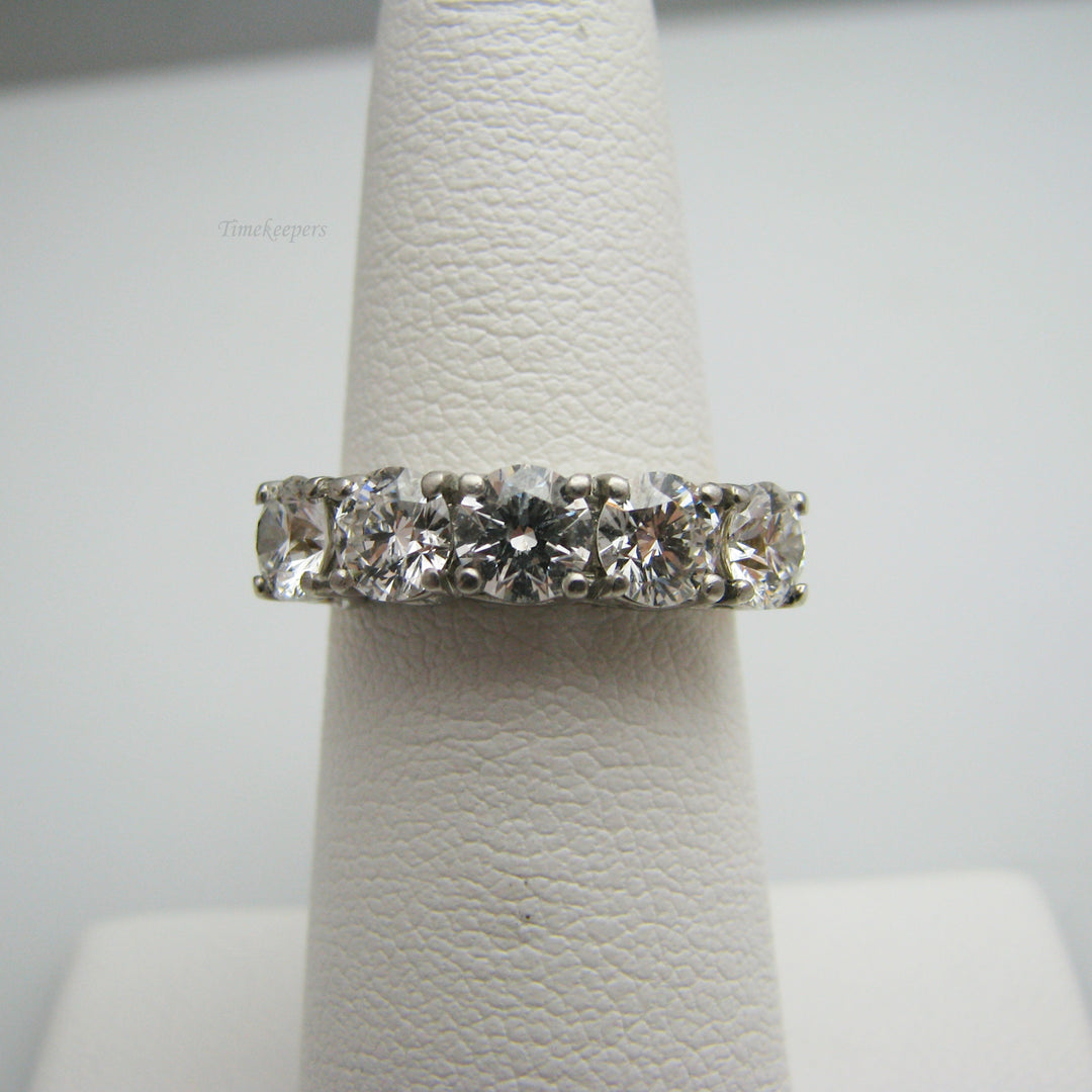 d874 Stunning 18k Yellow Gold/Platinum Diamond Anniversary Band