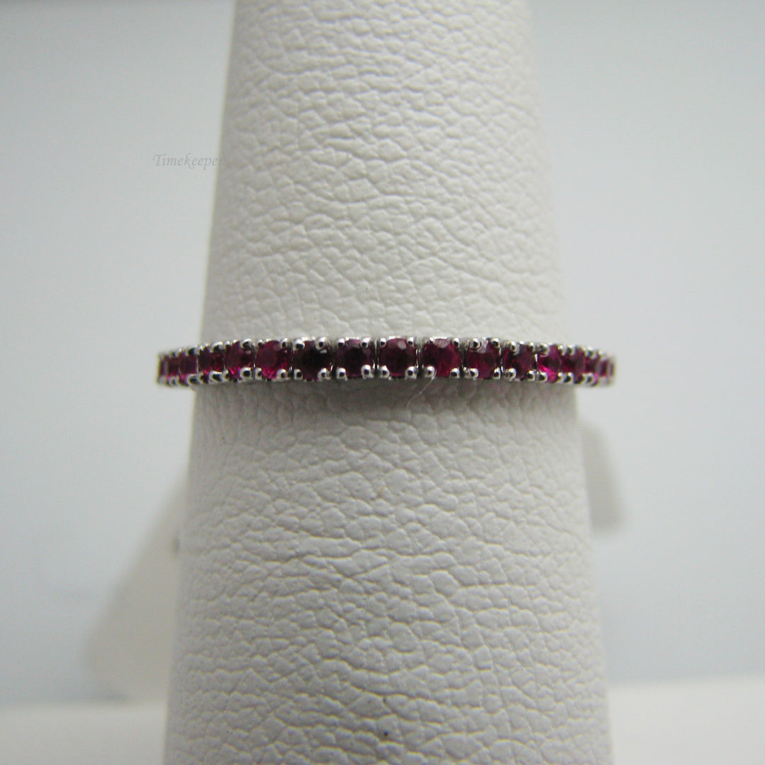 d877 Brilliant 14k White Gold Ruby Ring