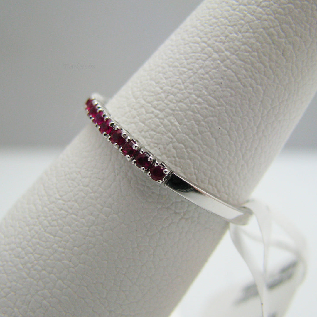 d877 Brilliant 14k White Gold Ruby Ring