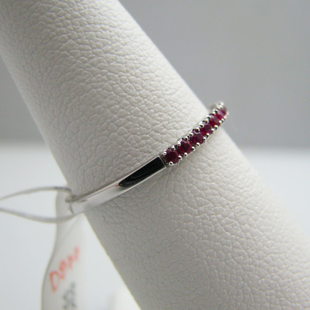 d877 Brilliant 14k White Gold Ruby Ring