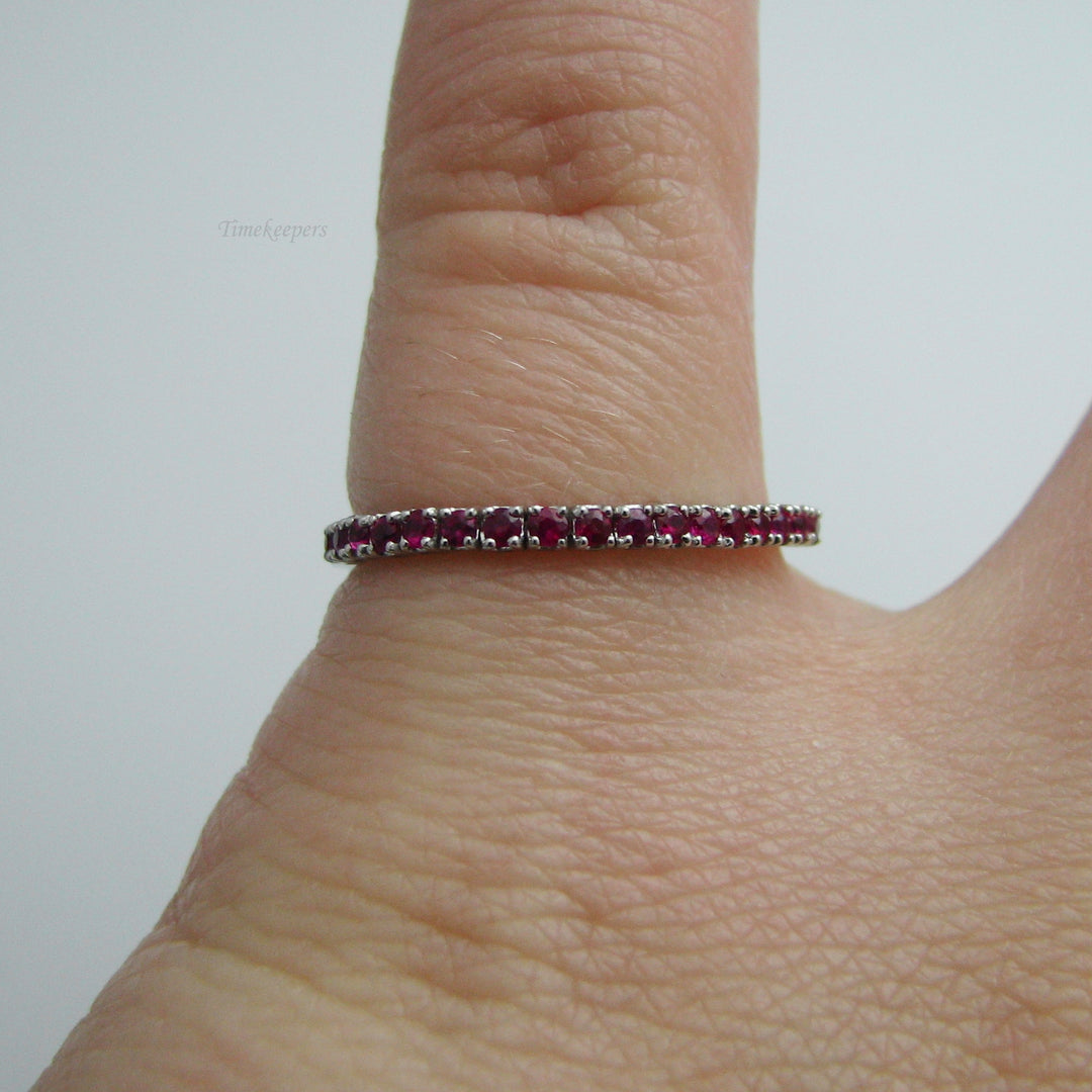 d877 Brilliant 14k White Gold Ruby Ring