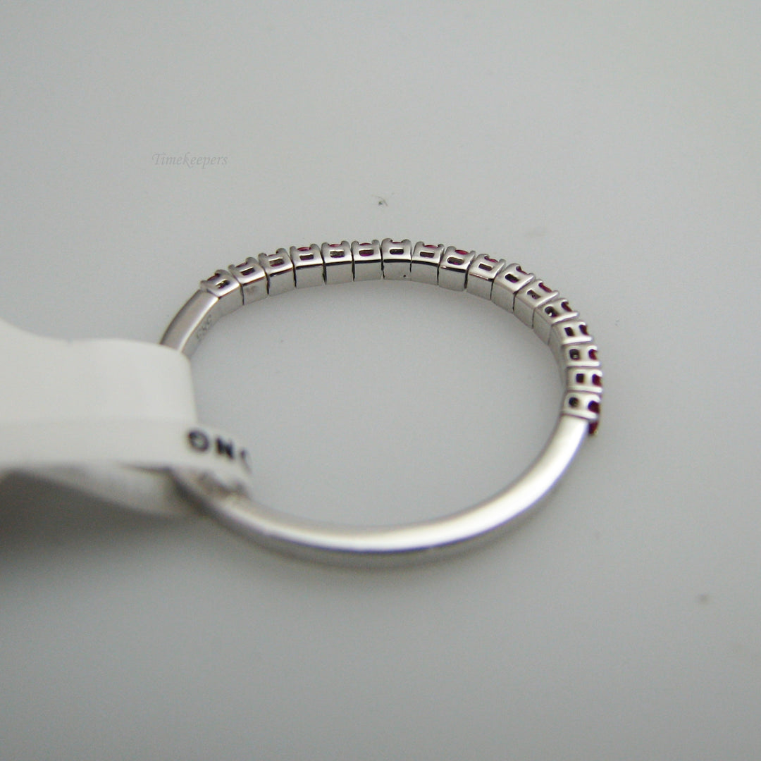 d877 Brilliant 14k White Gold Ruby Ring