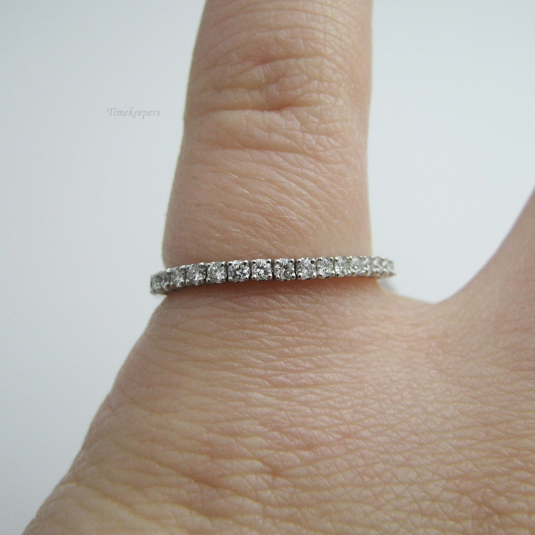 d878 Pretty 14k White Gold Diamond Ring