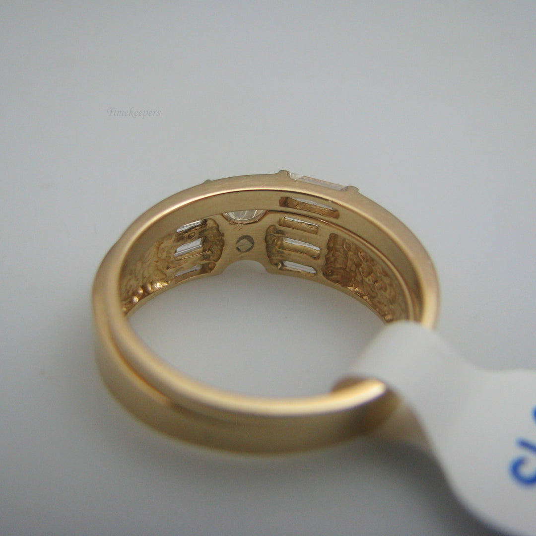 d895 Gorgeous 14k Yellow Gold Diamond Wedding Set