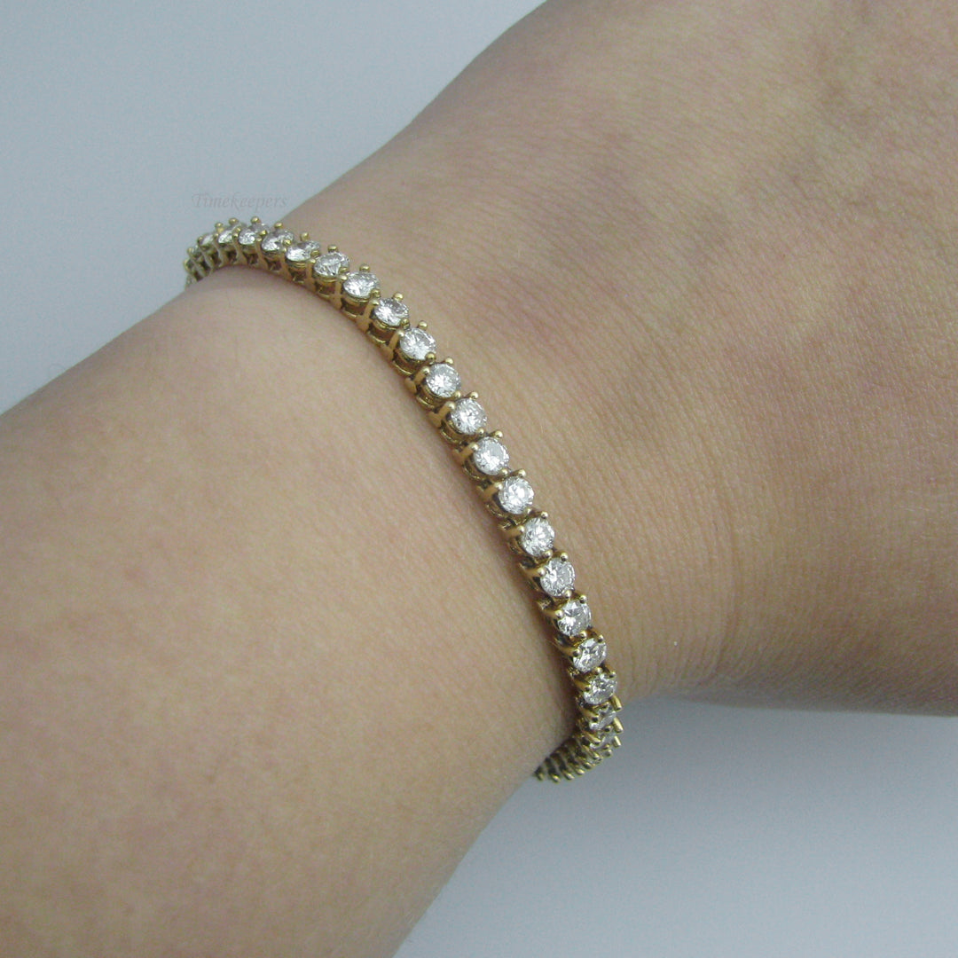 d932 Stunning 14k Yellow Gold Diamond Bracelet