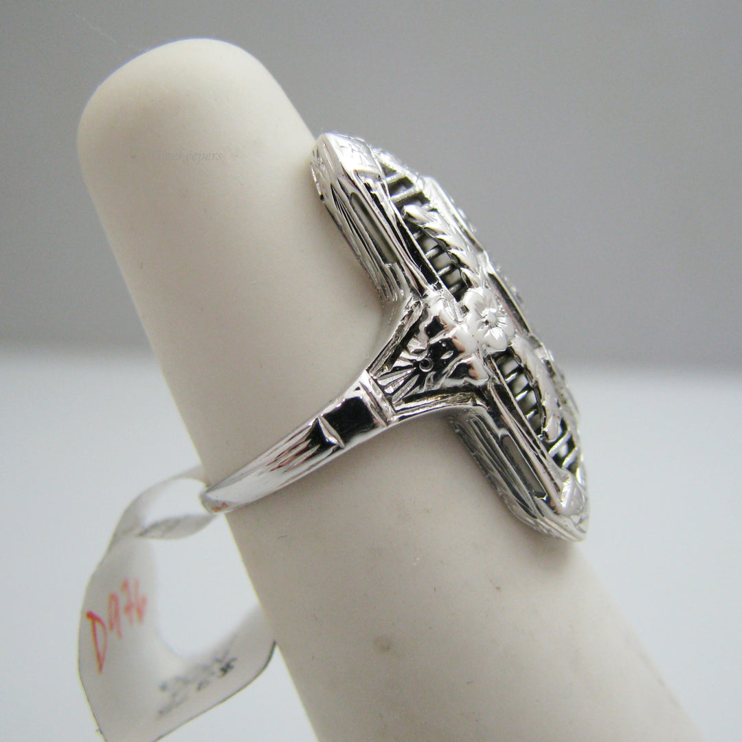 d976 Breathtaking 14k White Gold Diamond Ring