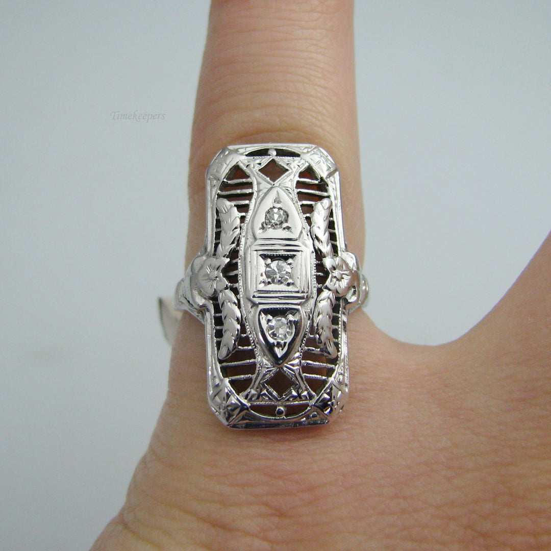 d976 Breathtaking 14k White Gold Diamond Ring