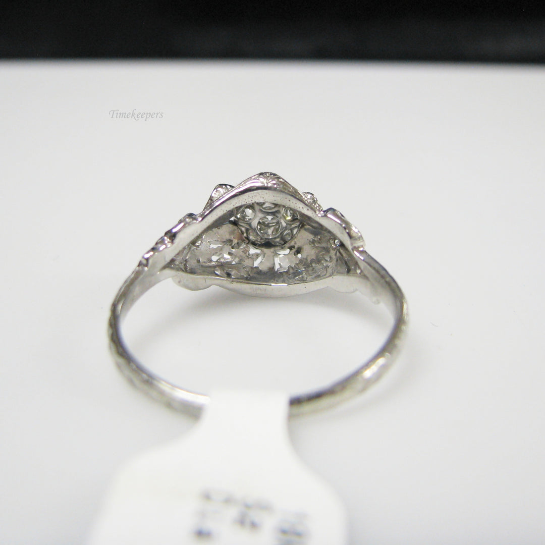 d978 Unique 18k White Gold Diamond Engagement Ring
