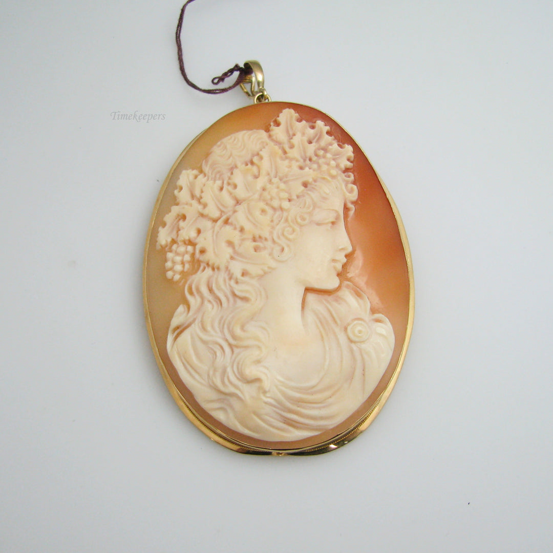 d984 Vintage 14k Yellow Gold Cameo Pin/Pendant