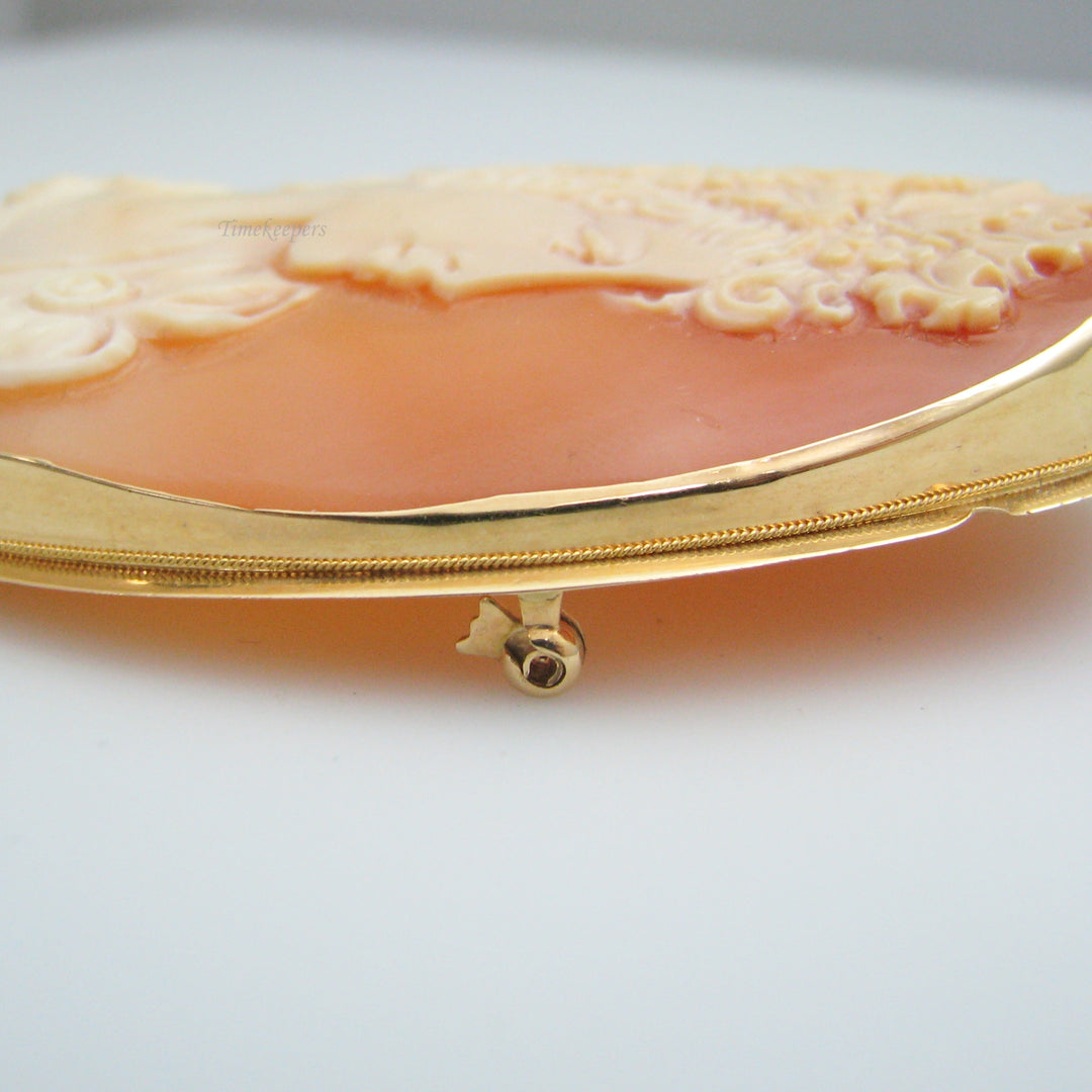 d984 Vintage 14k Yellow Gold Cameo Pin/Pendant