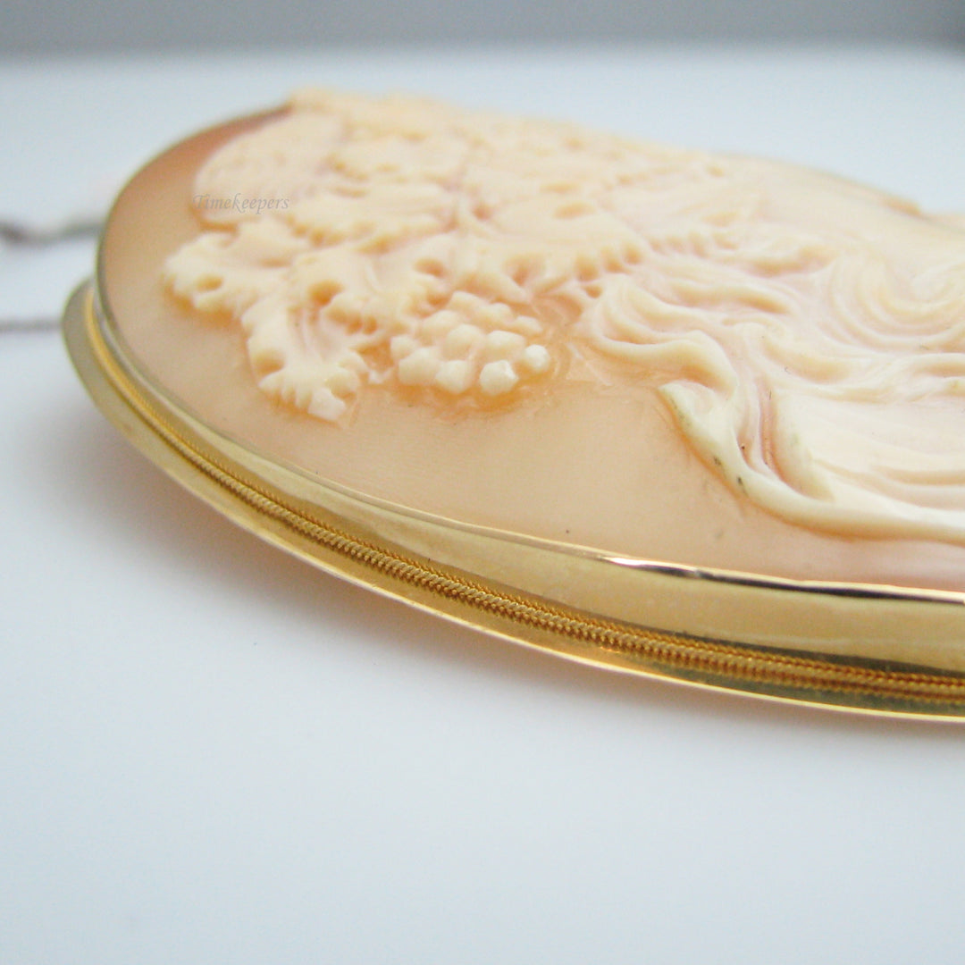 d984 Vintage 14k Yellow Gold Cameo Pin/Pendant