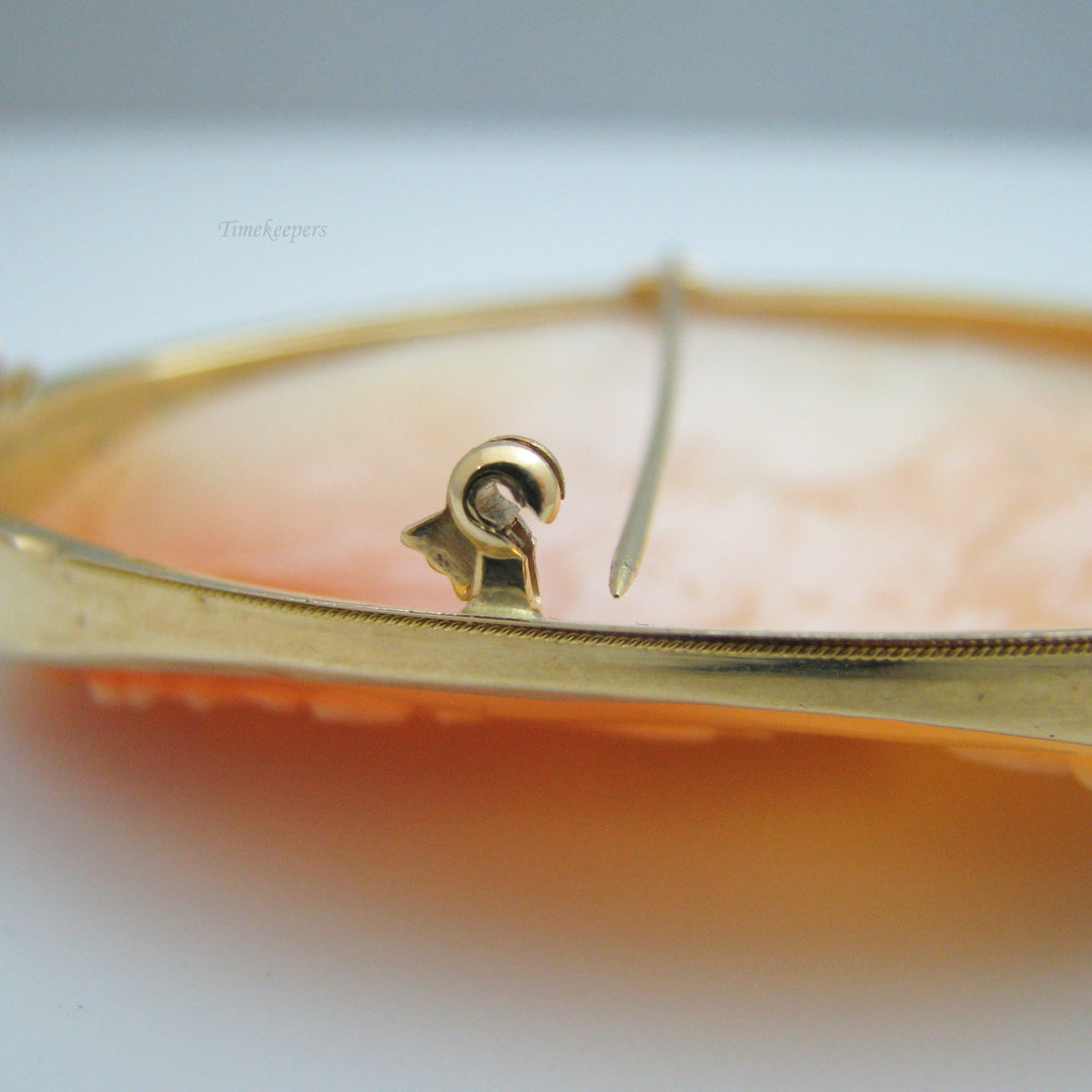 d984 Vintage 14k Yellow Gold Cameo Pin/Pendant