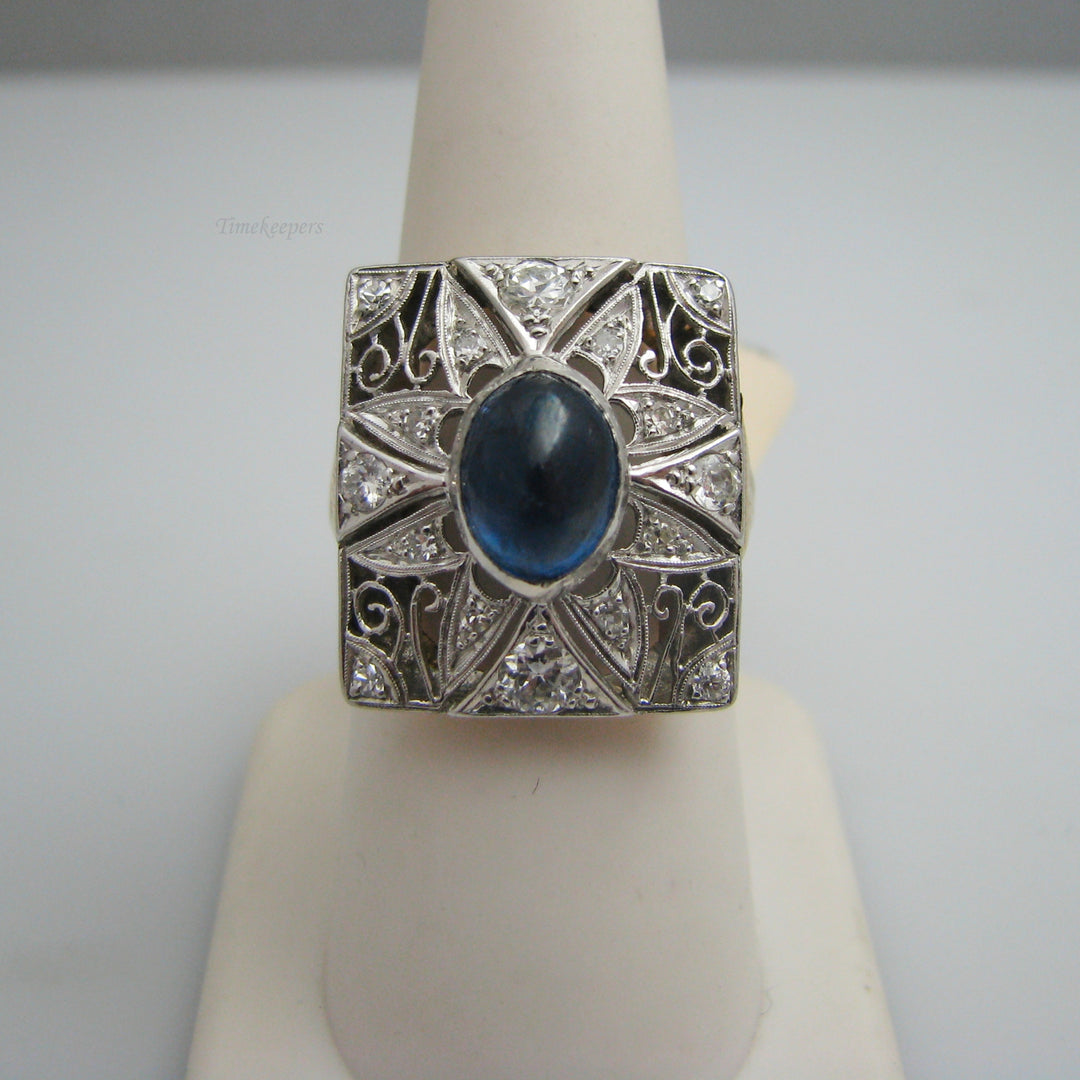 d985 14k Yellow Gold/White Gold Sapphire &amp; Diamond Ring