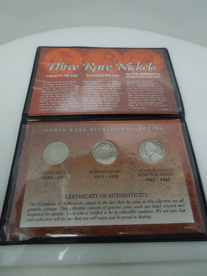 s724 Three Rare Collectible Nickels Coin Set NIP