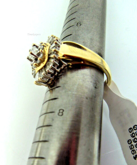 s855 14kt Solid Yellow Gold D-Color Diamond 1.09 cts Baguette Ring Size 7(US) Signed 