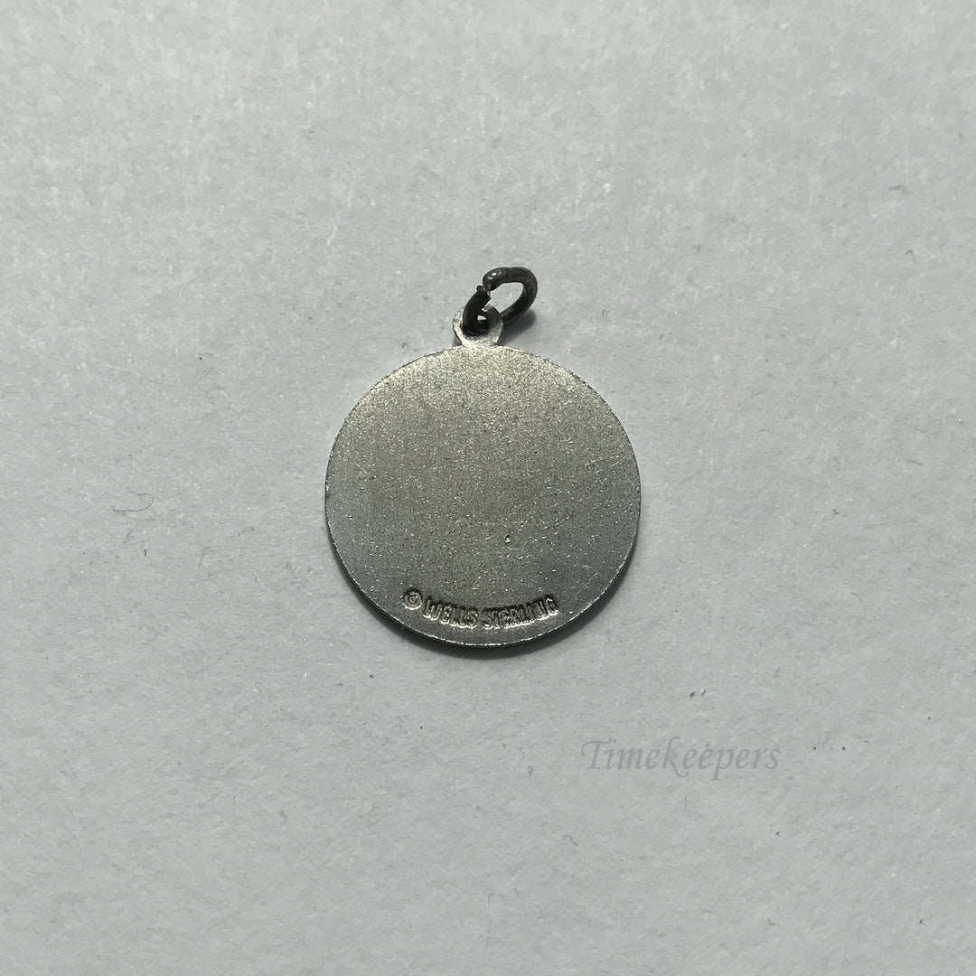 e013 Vintage Sterling Silver Graduation Diploma Coin Charm Pendant