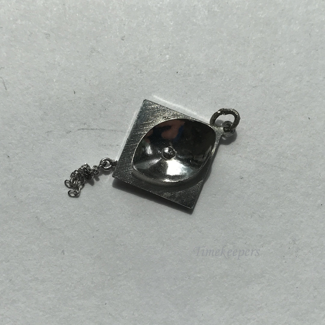 e018 Vintage Sterling Silver Square Academic Cap Hat Graduation Charm Pendant