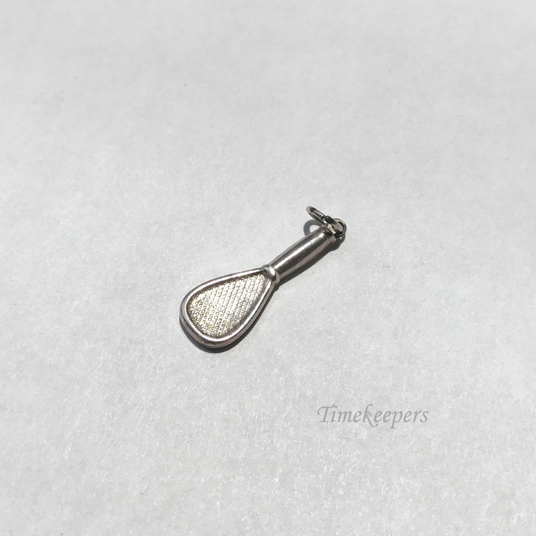 e059 Vintage Sterling Silver Paddle Charm Pendant