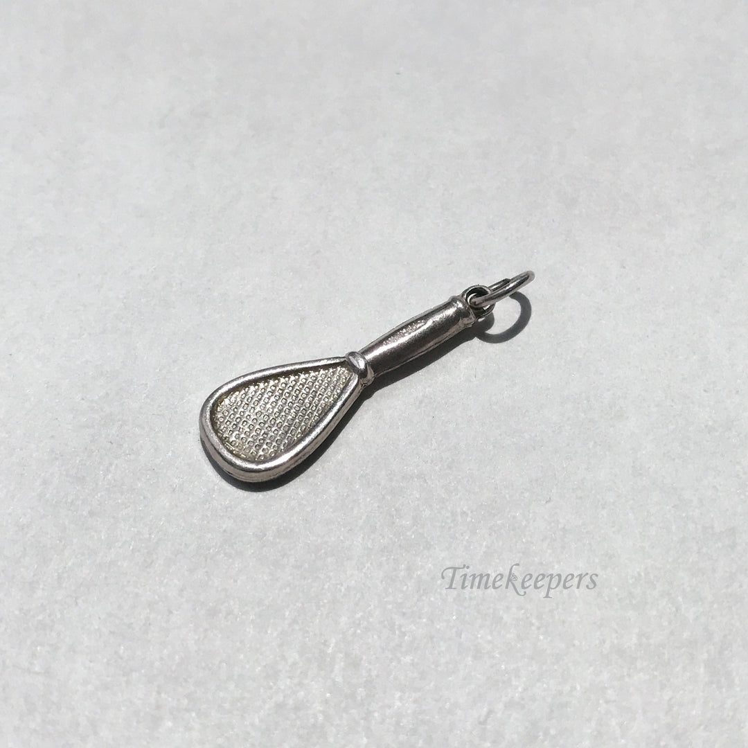 e059 Vintage Sterling Silver Paddle Charm Pendant