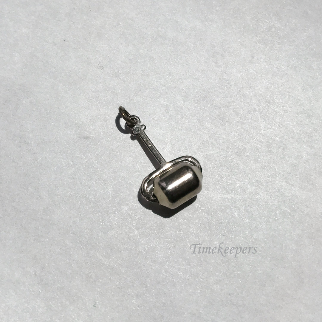 e086 Vintage Sterling Silver Paint Roller Charm Pendant