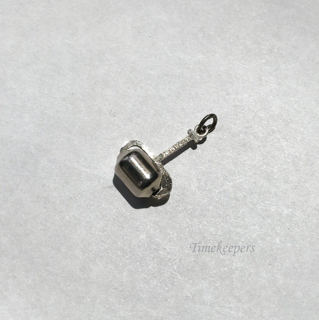 e086 Vintage Sterling Silver Paint Roller Charm Pendant