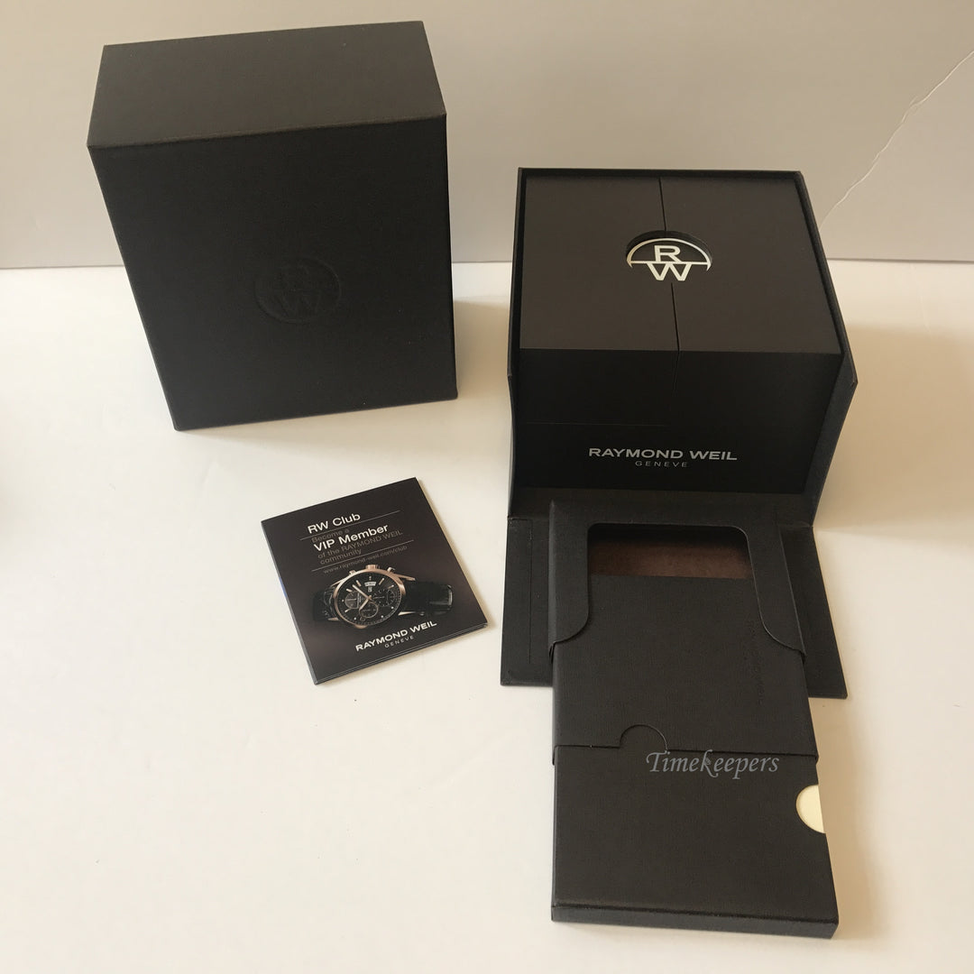 u703 Raimond Weil Geneve Automatic Sapphire Crystal Stainless Steel Wrist Watch & Box