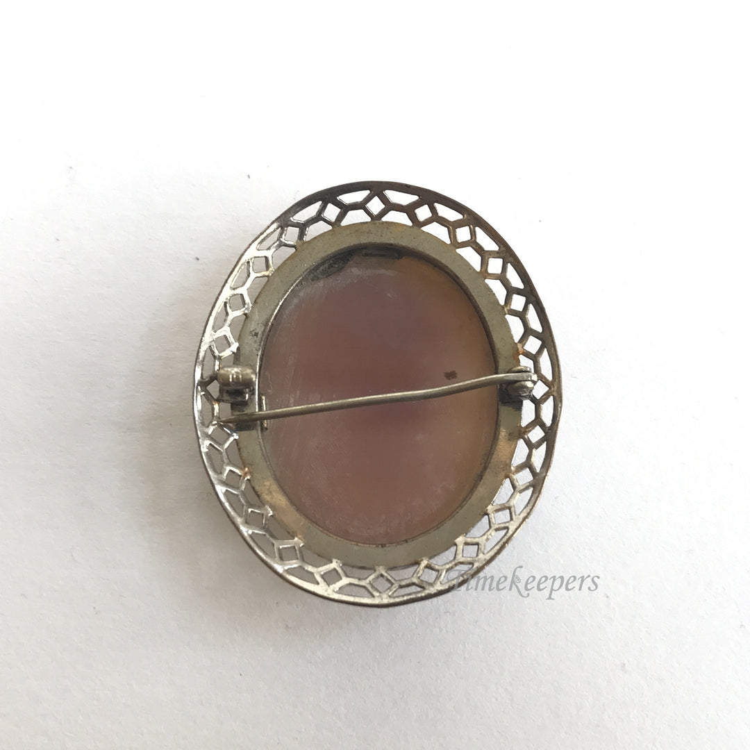 e216 Antique Original Gold Filled Cameo Brooch Pin